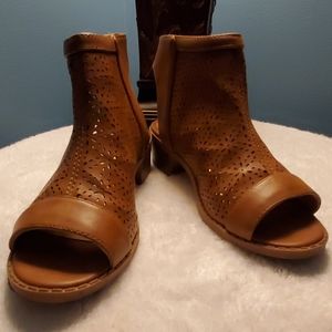 Girls cutout peep toe booties by Sugar